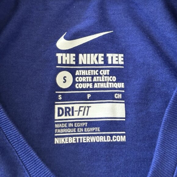Nike Dri-FIT Women’s T-Shirt Sz S Blue Gym Workout Tee Athletic Cut Fast Rapido - Picture 5 of 11